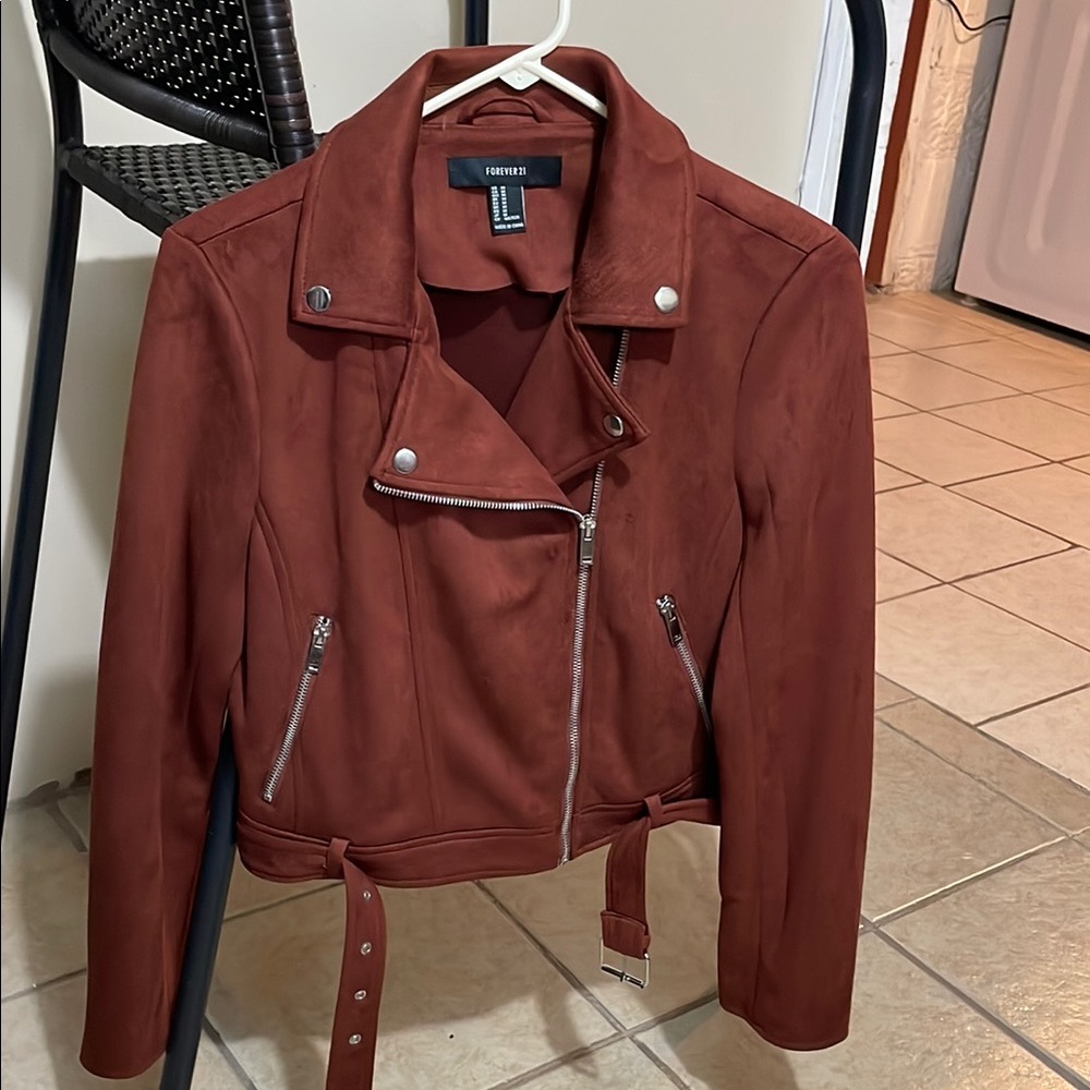 Forever 21 Women's Brown Moto Jacket